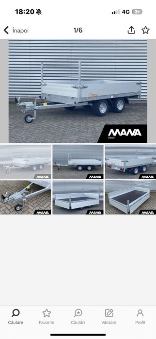 Remorca 2 axe categoriaB max750 kg
