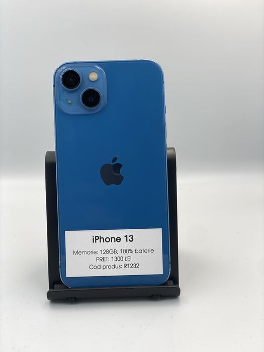 iPhone 13 - 128gb memorie, 100% baterie, 1 an garantie