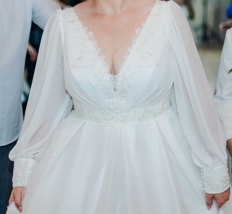 Rochie de mireasa A line, marime 44-46