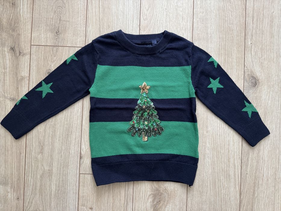Коледнен пуловер и коледен ромпер 9-12 месеца