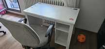 Birou alb Ikea + scaun