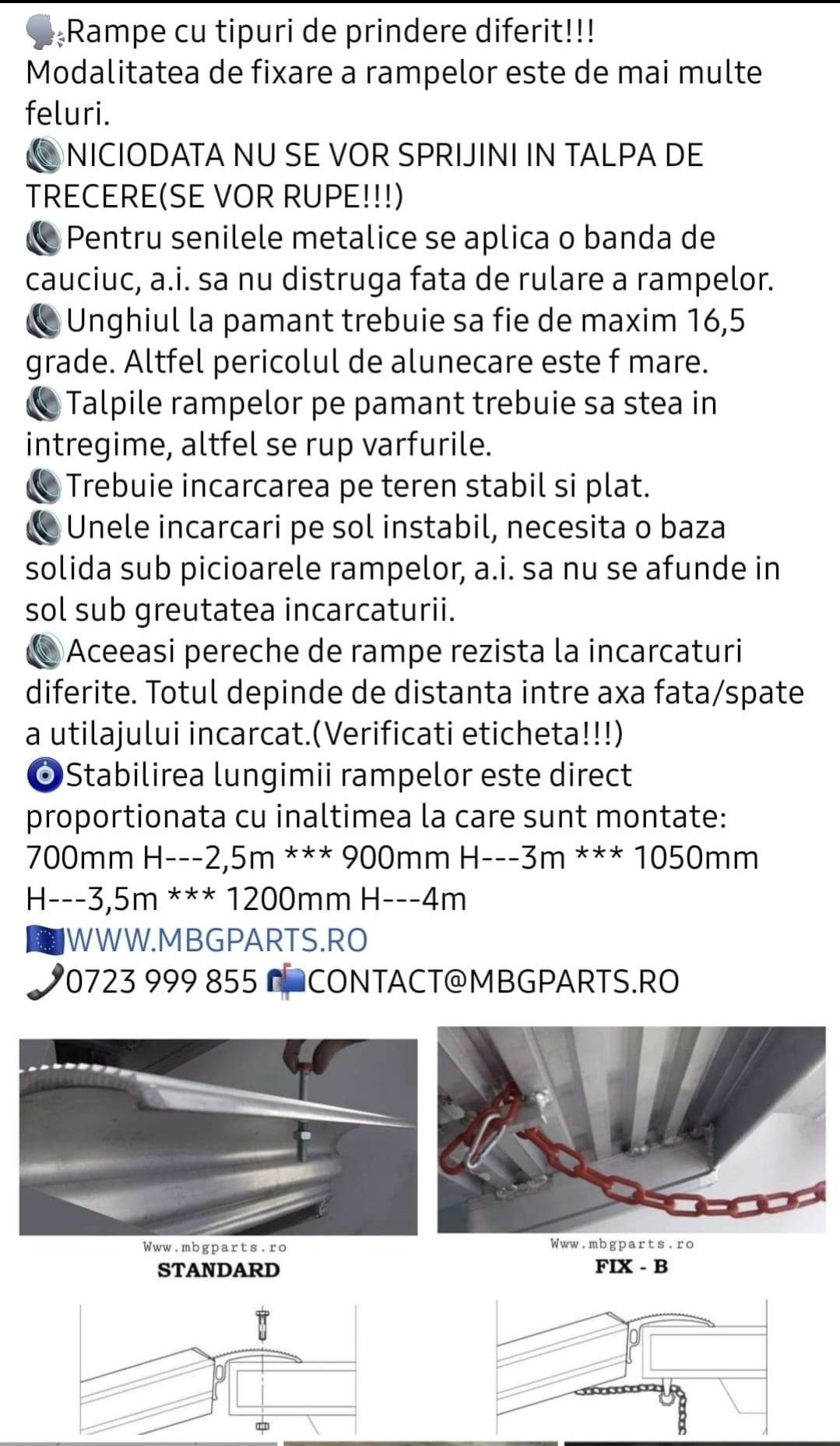 Rampe 3m 4m tuv cale aluminiu klac