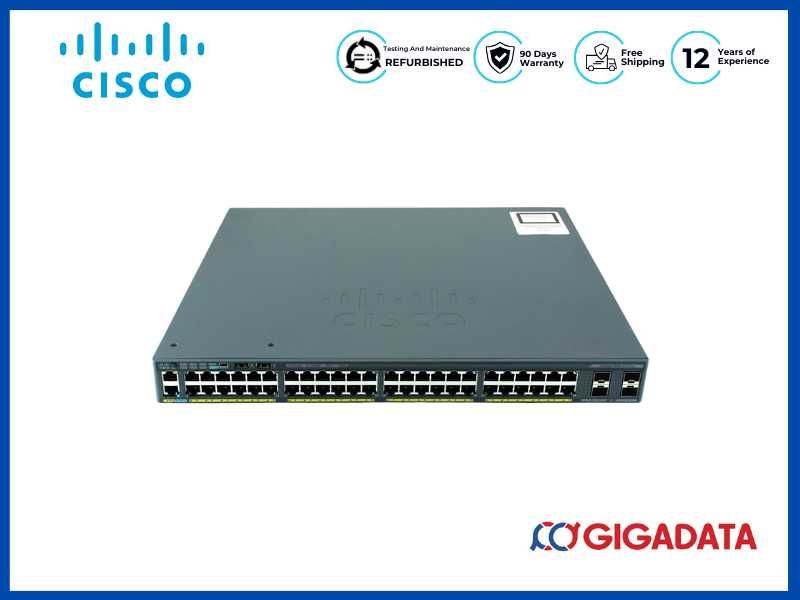 Catalyst 2960-X 48 GigE PoE 740W, 4 x 1G SFP, LAN Base