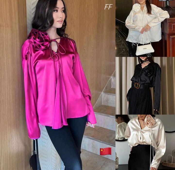 Блузки атлас новые с этикеткой