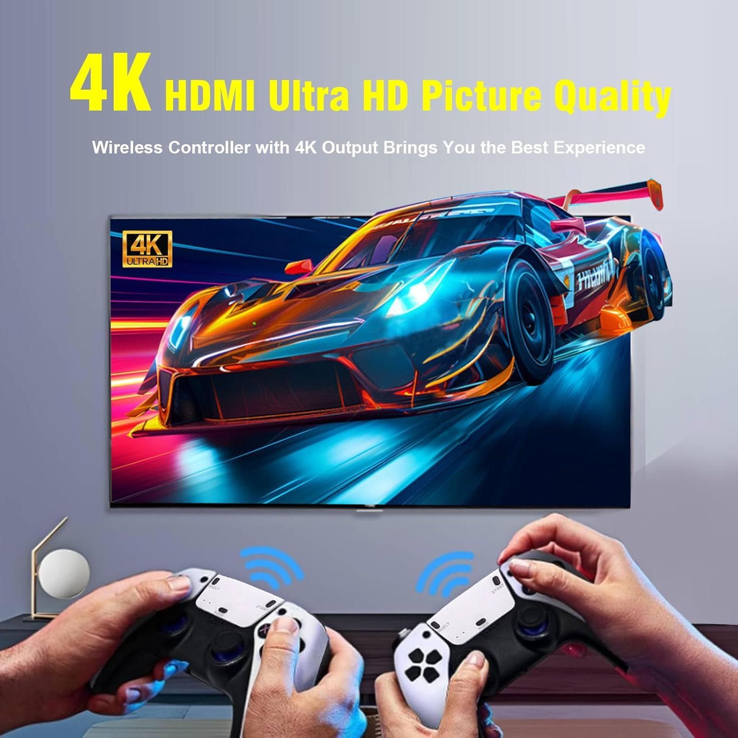 40 000 + игри БЕЗЖИЧНА 3D 4K ретро конзола с джойстици тип PS5 игра