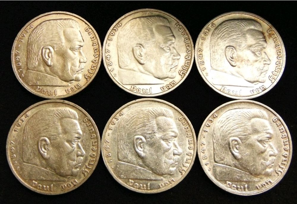 Set 6 monede Germania 1938 – 5 Reichsmark