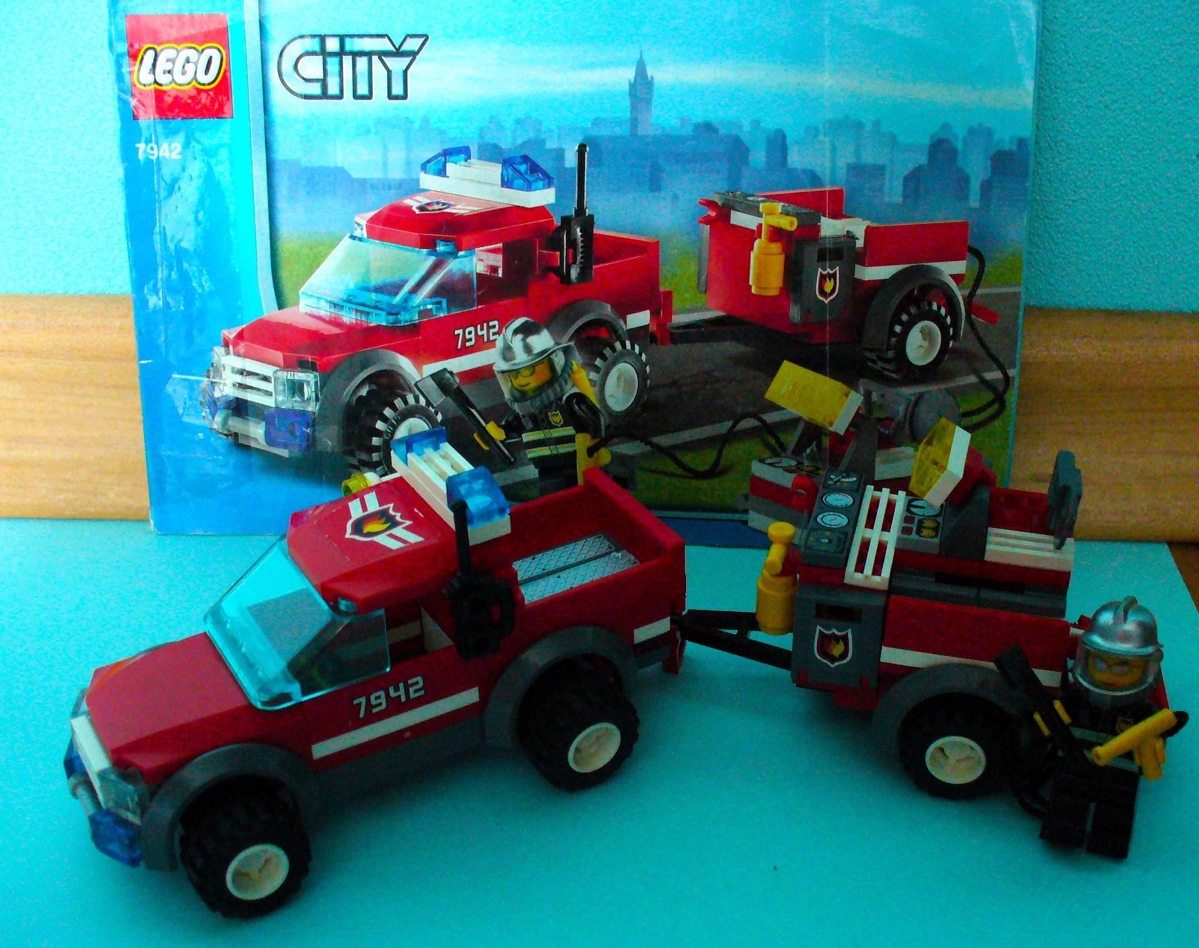 LEGO City 7208 Пожарна команда+автопарк модели 60001, 60003,7942, 4427