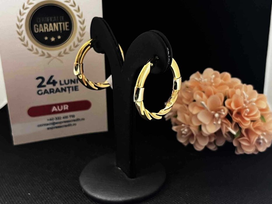 Cercei Aur 18k 7.75g (AG16 Moldova b32024)-Garantie 2 ani!