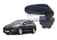 Подлакътник, Peugeot 207 SW, CC, след 2006 г., текстилен, черен