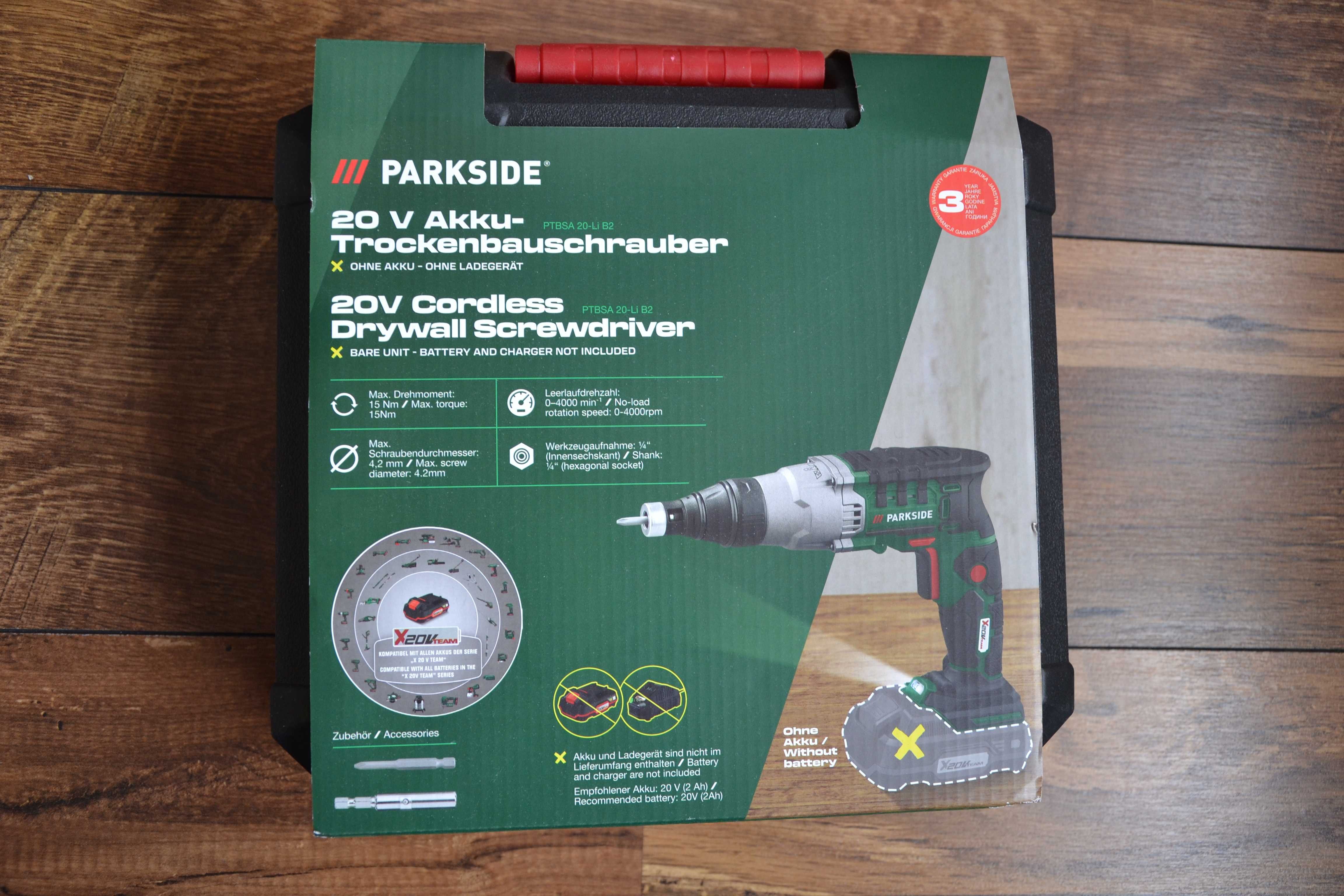 Нов винтоверт за гипсокартон Parkside 20V
