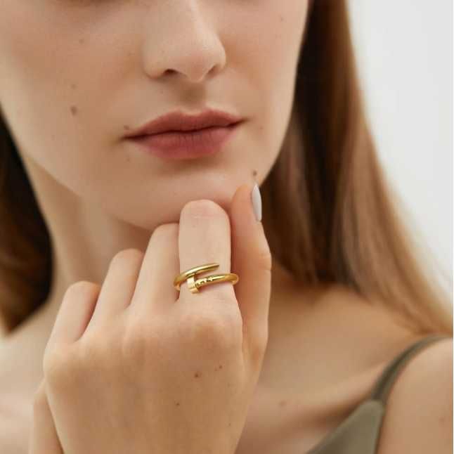 Луксозен пръстен Пирон Cartier стил златен, сребърен или розово злато