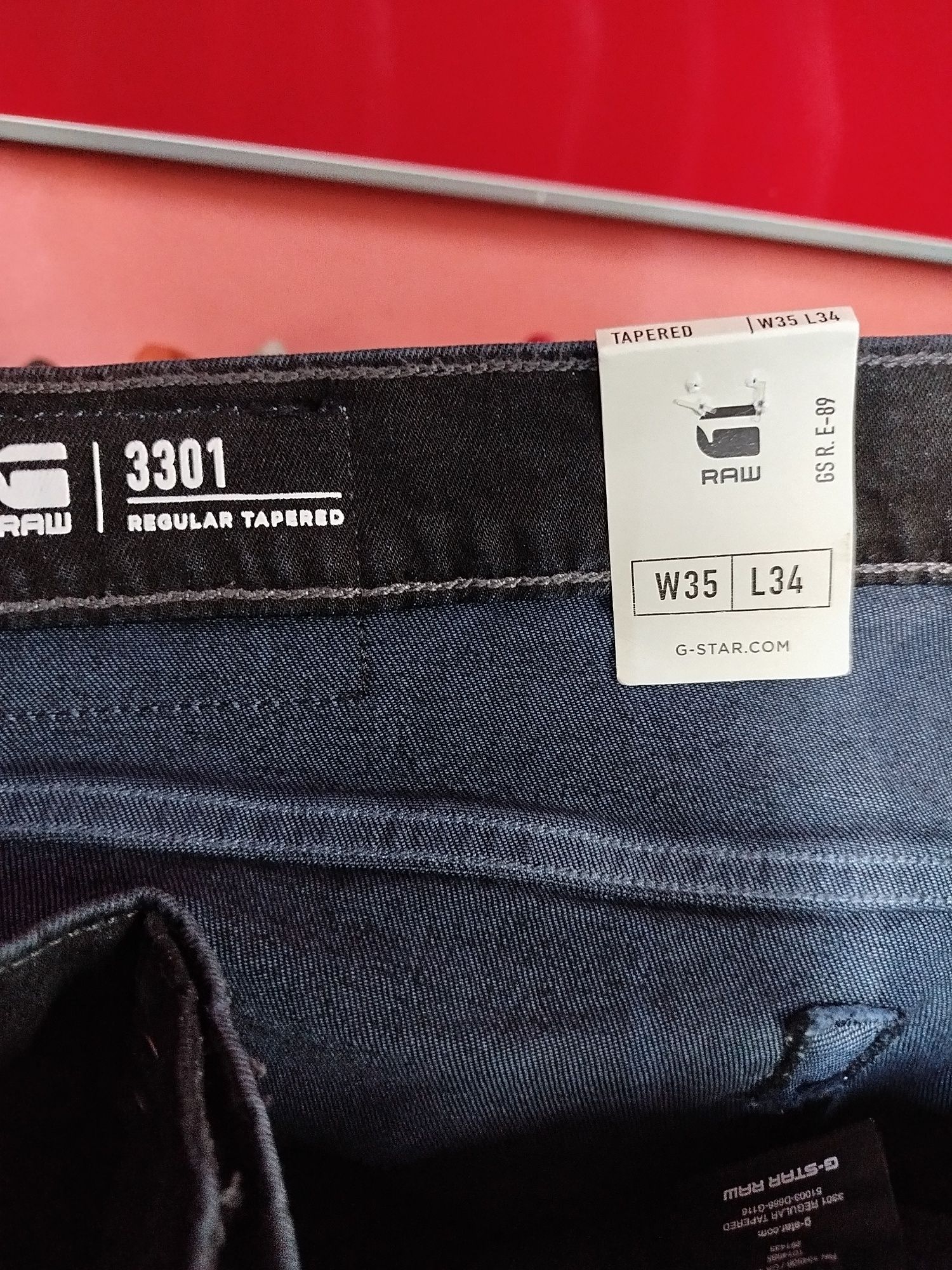 Оригинални мъжки дънки G-Star Raw 3301 Tapered W35 W36 нови