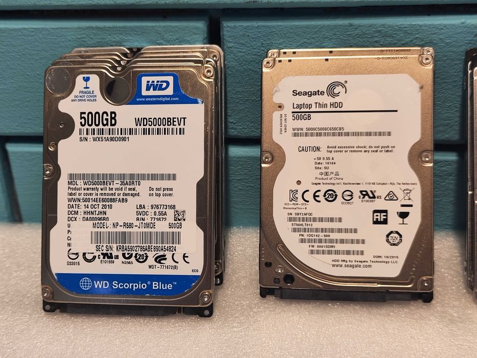 WD / SEAGATE / HITACHI / SAMSUNG HDD 2.5 500GB / Хард диск за лаптоп