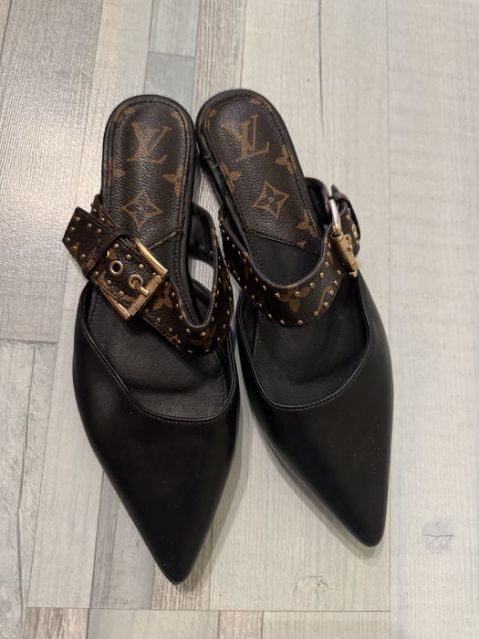 Мюли кожанные женские