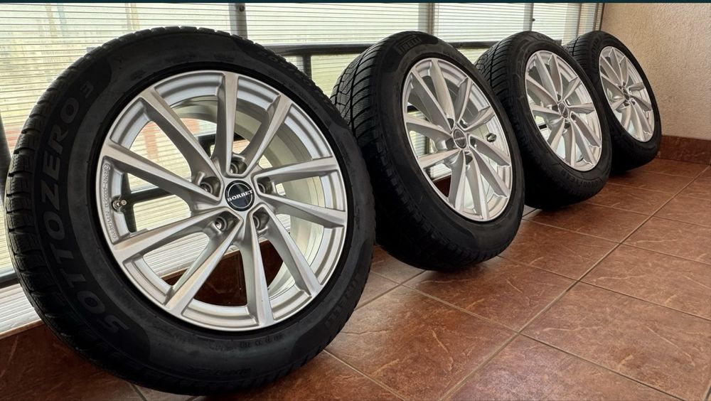 Jante Bmw BORBET (Germany) 17 x1,x2 + cauciucuri iarna 205/60/17 5x112