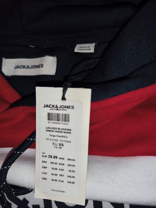 Hanorac bărbați Jack & Jones JJELOGO BLOCKING – nou cu etichetă