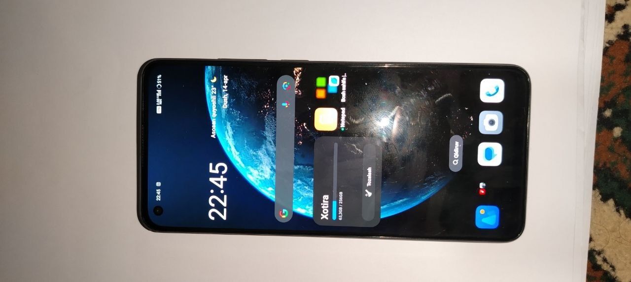 Nomi: Oppo a78 4G
Xotira:256gb
Operativ xotira: 8gb+8gb
Android versiy