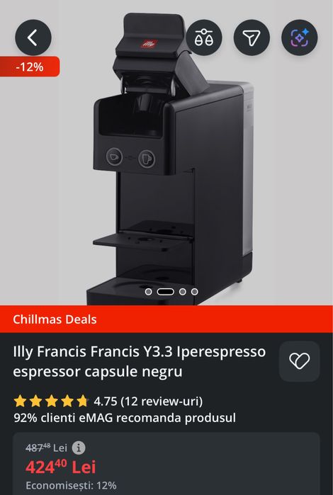 Espressor Illy cu capsule