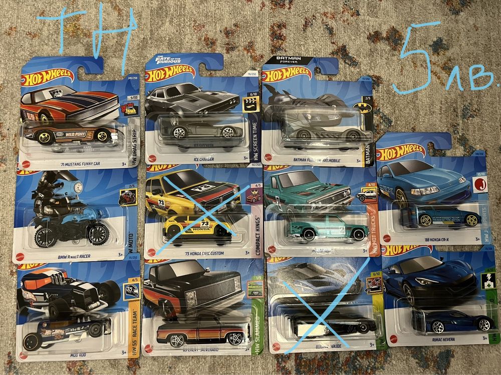 Hot wheels mainline колички + Nissan 5 pack