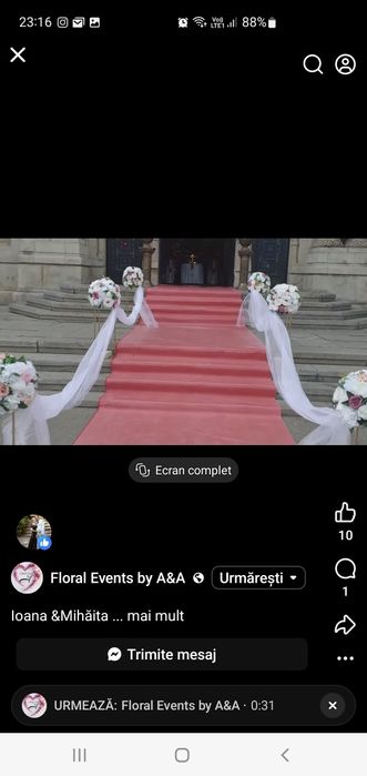 Aranjamente florale nunti botezuri