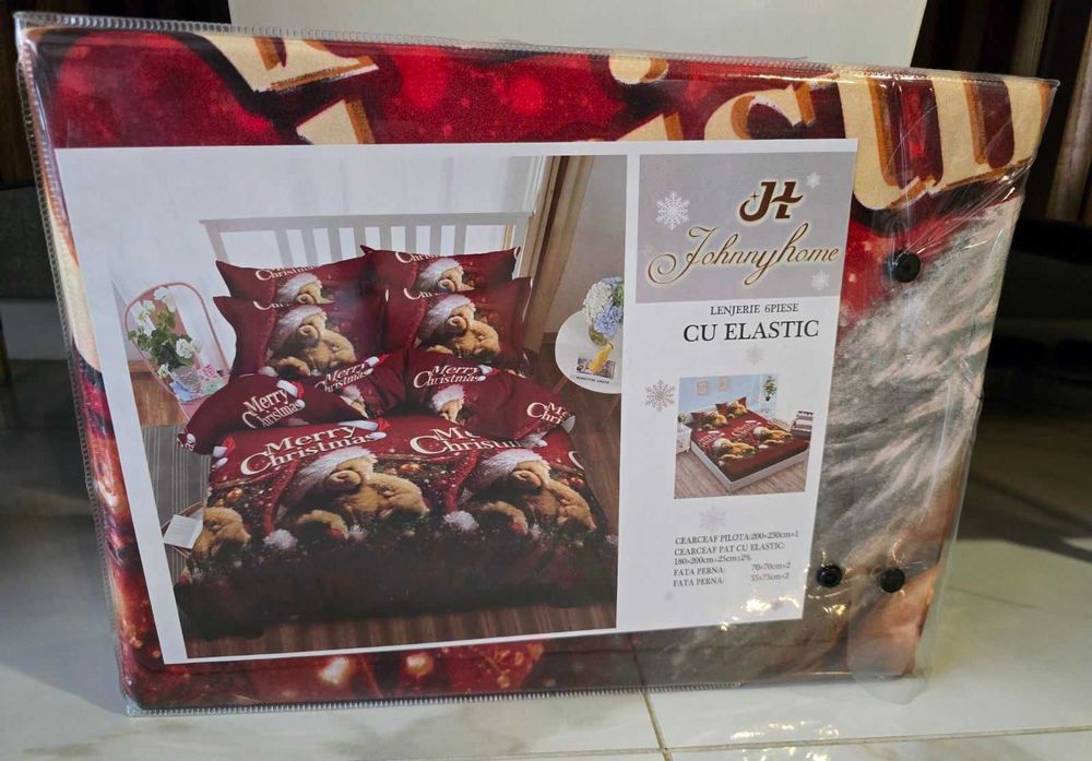 Комплект коледни чаршафи с 6 части