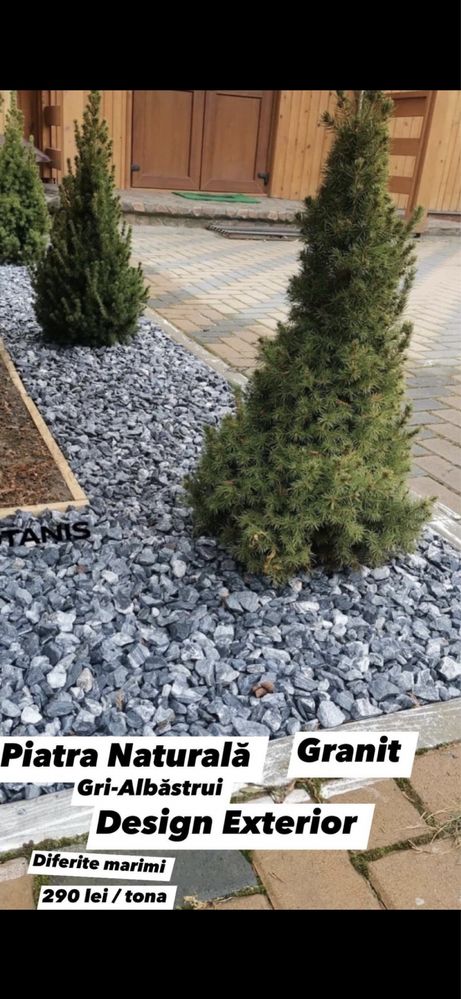 Piatra Ornamentala Decorativa Curte ,Gradina Alb Gri-Albastrui Negru