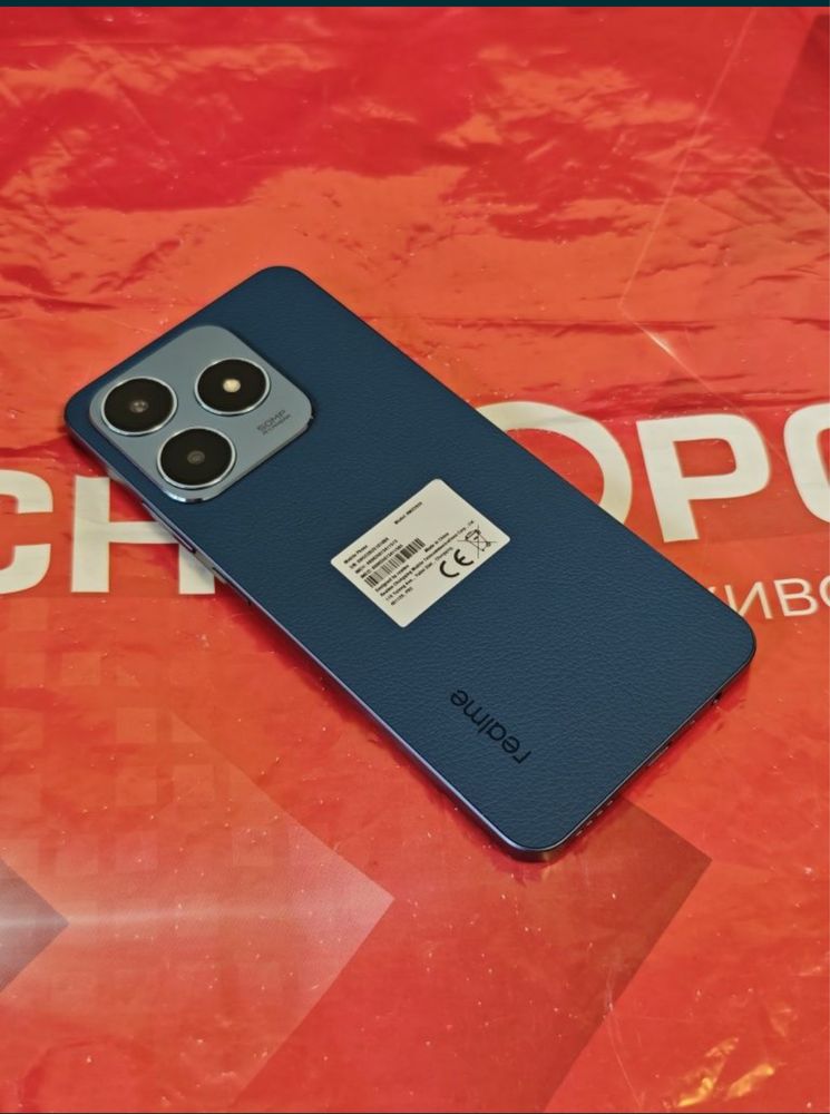 КАТО НОВ 256GB Realme C63 Гаранция Технополис 2027г. Blue