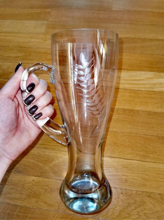 Кристални чаши 6 бр гравирани гроздов флорален мотив ракия 89 лв за 6