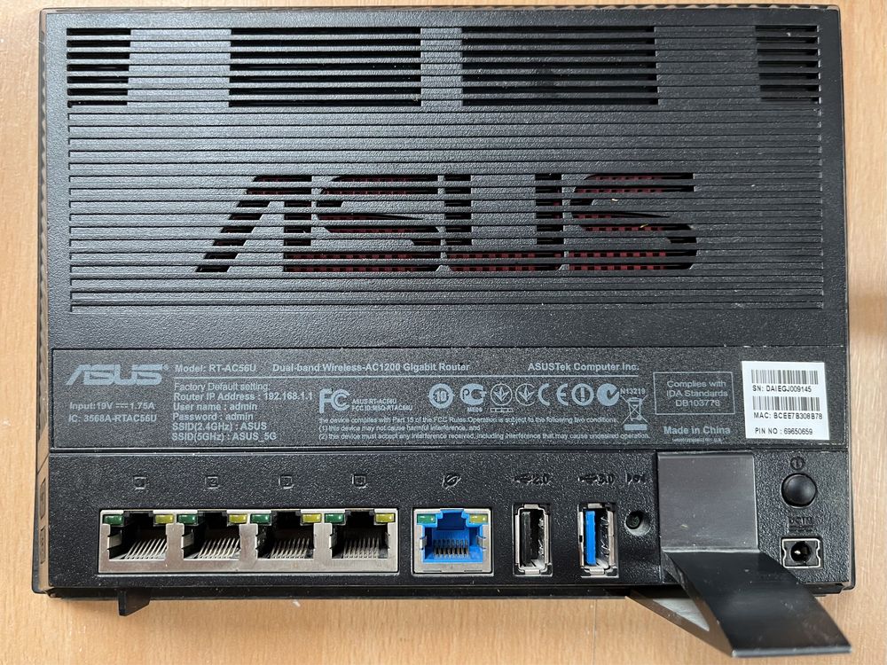 Asus RT-AC56U gigabit router dual band AC1200