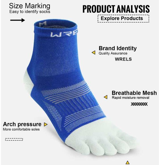Спортни чорапи с пет пръста I WRELS
