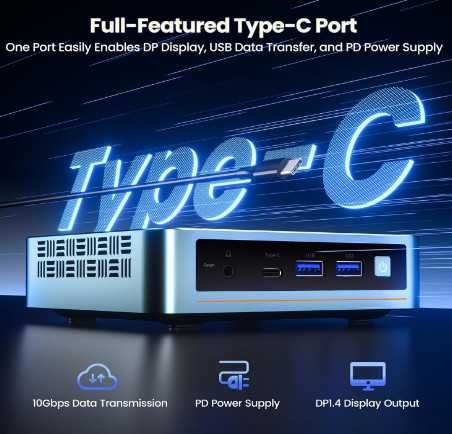 Мини компютър Trycoo Mini PC 12th N100 (Turbo 3.4GHz)