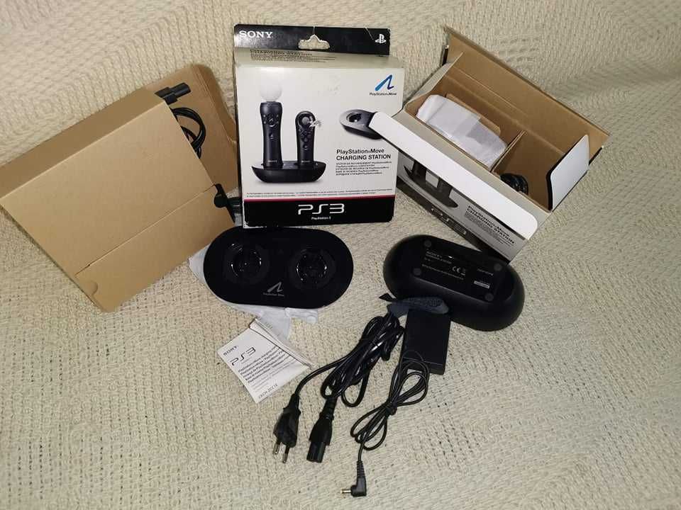 Ps3 Зарядно за контролери и мove контролери 2 В 1 + USB кабел Ново!