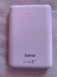 Портативна батерия Hama - Slim 5HD, 5000 mAh, бяла