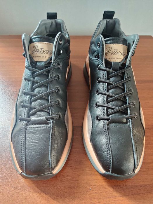 Кожени мъжки зимни обувки