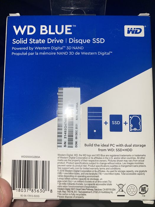 SIGILAT SSD intern Western Digital WD Blue de 500GB 3D NAND SATA III