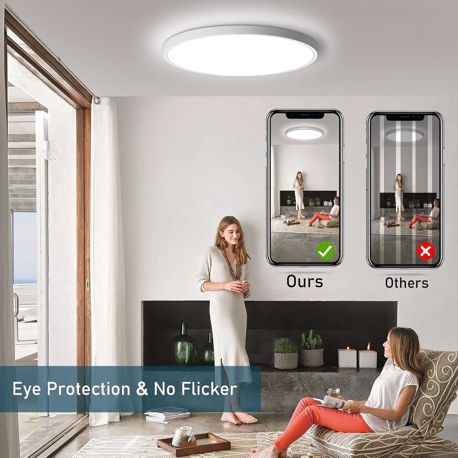 НОВA! Смарт LED таванна лампа, плафон 24W с дистанционно, 30см RGB