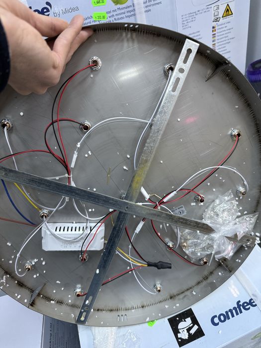 Aplica tavan-cristale si leduri,ventilator