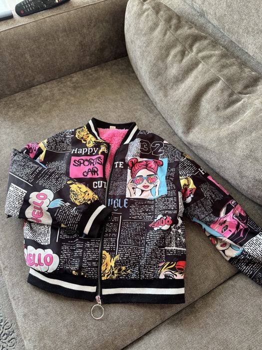 Куртка и бомбер для девочки рост 138