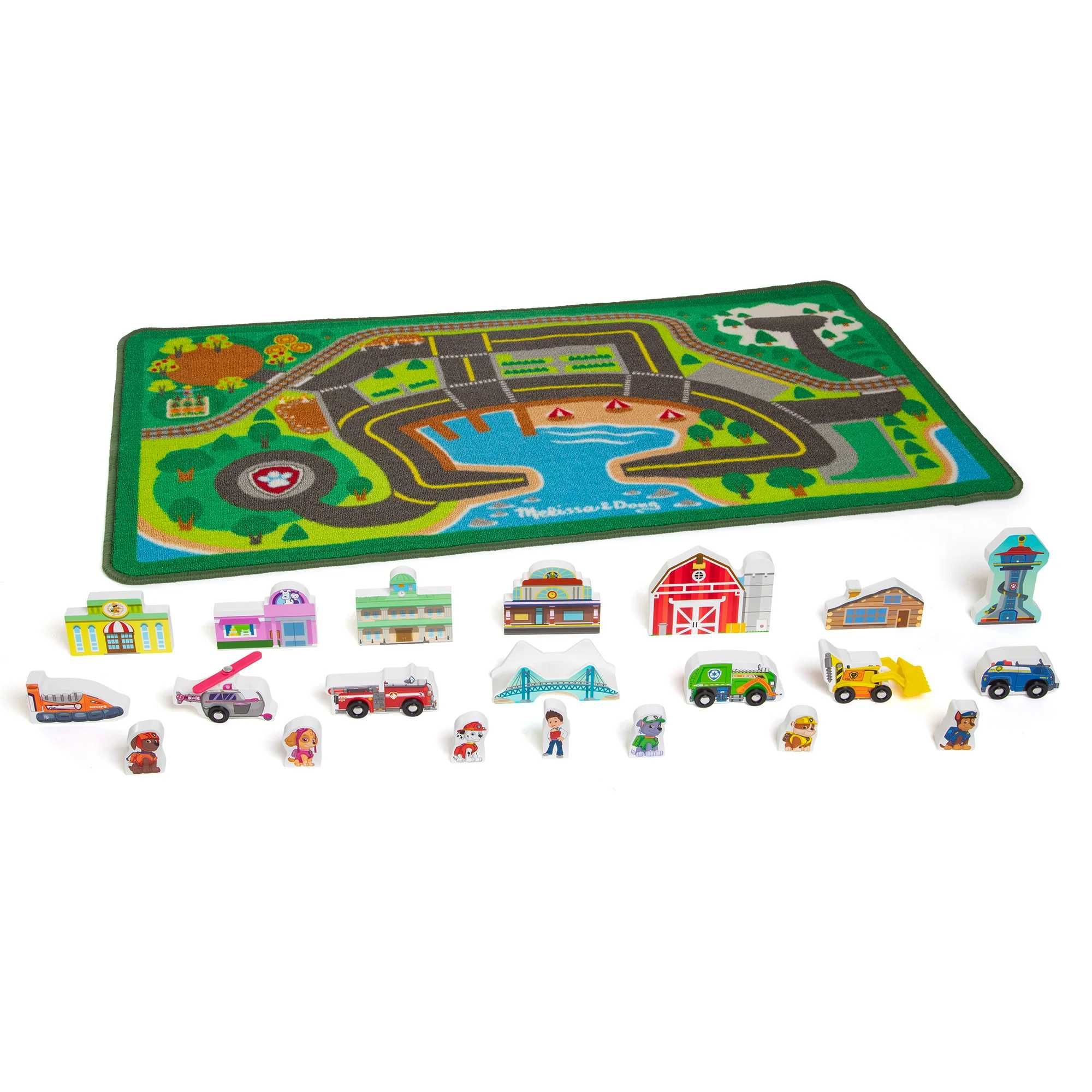 Килимче за игра с дървени фигурки Пес Патрул Melissa & Doug PAW PATROL