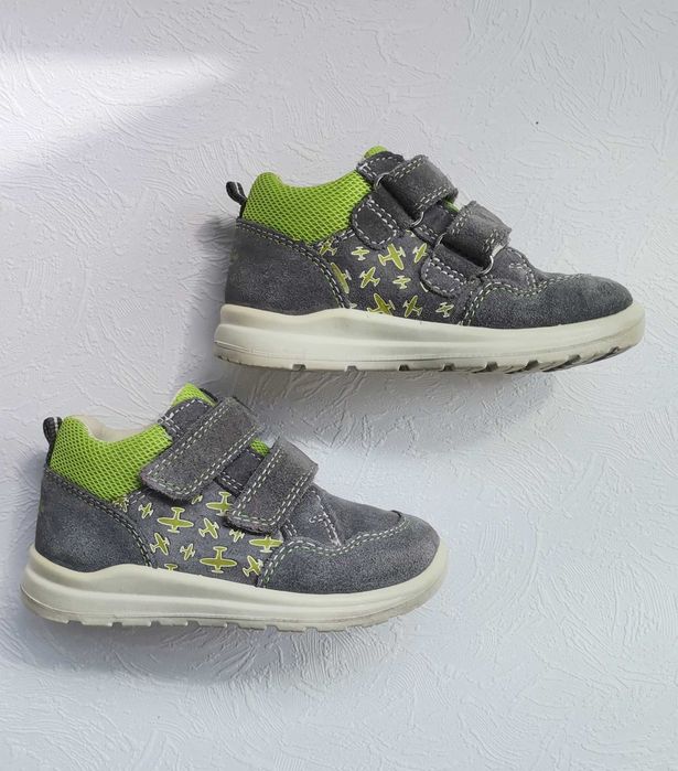 Pantofi ghete băieți Superfit măr 22 int.13.5cm piele  gri ca NOI