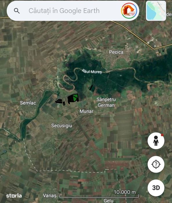 Vand teren agricol 116.3 Hectare! Compact!  În Secusigiu, jud. Arad.