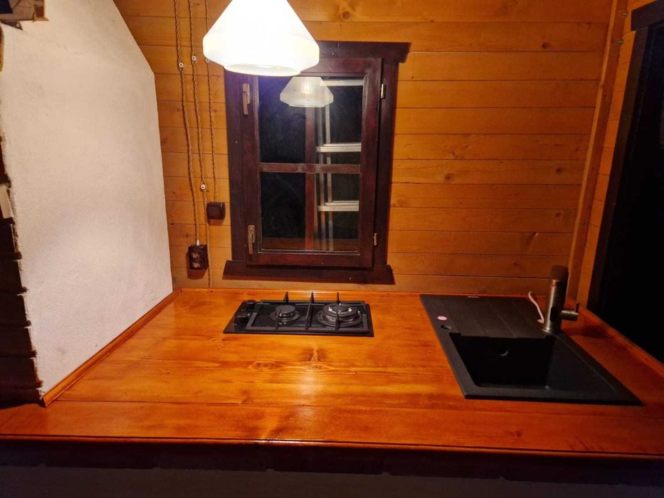 Teren cu constructii Cosmina de Sus - Foisor, baie, cabanuta si umbrar