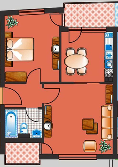 Давам под наем голям 2-стаен на в зона Б-17 без комисионни