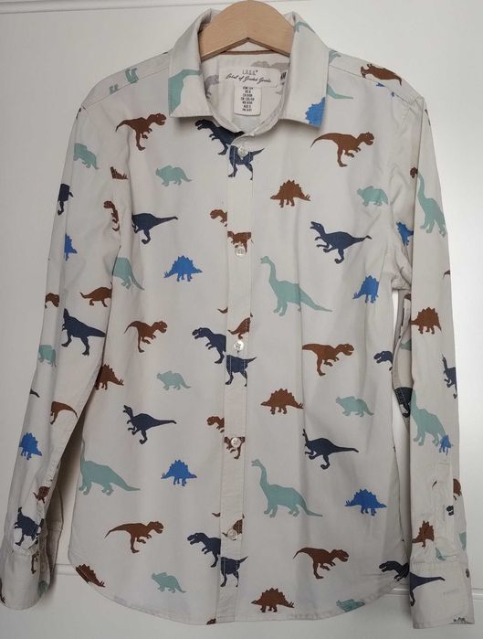 Camasi baiat pt scoala cu imprimeu dinozauri, marca H&M, mar 140