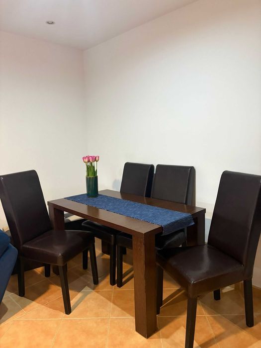 Set masa 120cm x 70cm + 4 scaune - WENGE