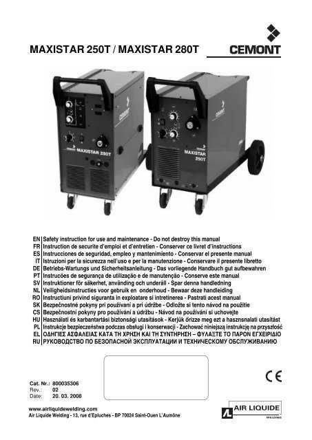 Полуавтоматический сварочный аппарат MAXISTAR 250T