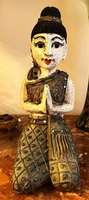 Deosebita statueta-zeita thailandeza-sculptura manuala-26 cm