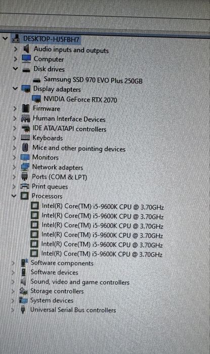 Unitate Desktop-RTX 2070 8Gb Ram, i5-9600k 3.70GHz
