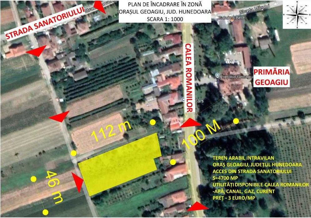 teren intravilan arabil   în  Geoagiu