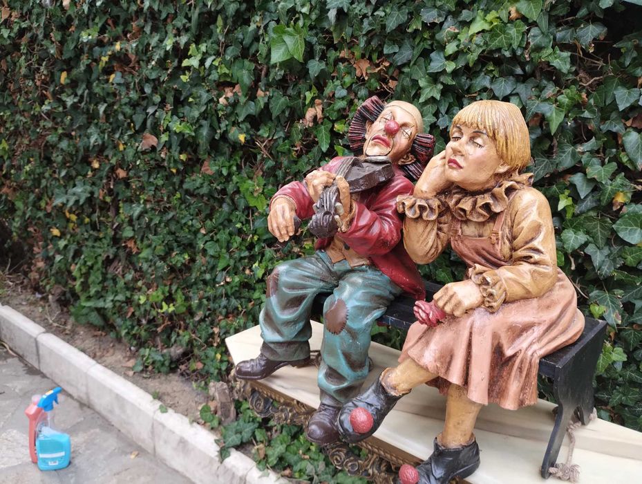 Романтична цинкова влюбена двойка от 1901г